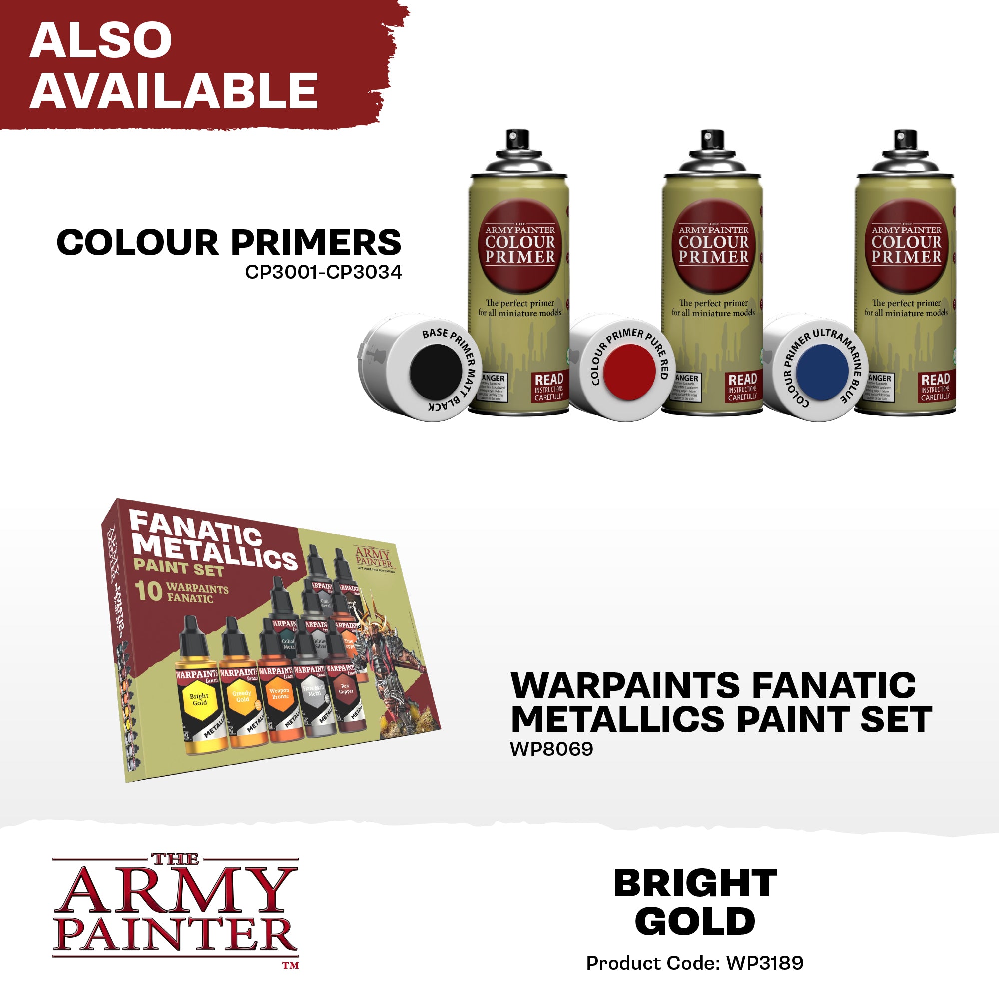 Army Painter Warpaints Fanatic Metallic, Bright Gold | 5713799318908