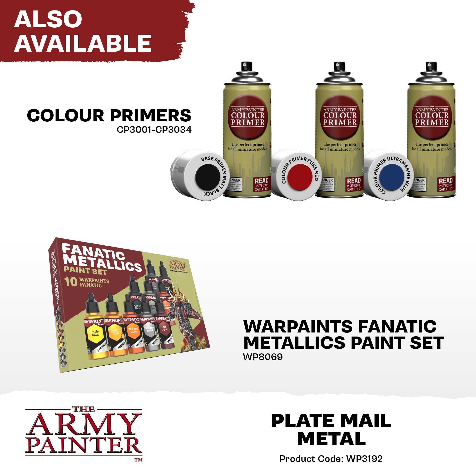 Army Painter Warpaints Fanatic Metallic, Plate Mail Metal | 5713799319202
