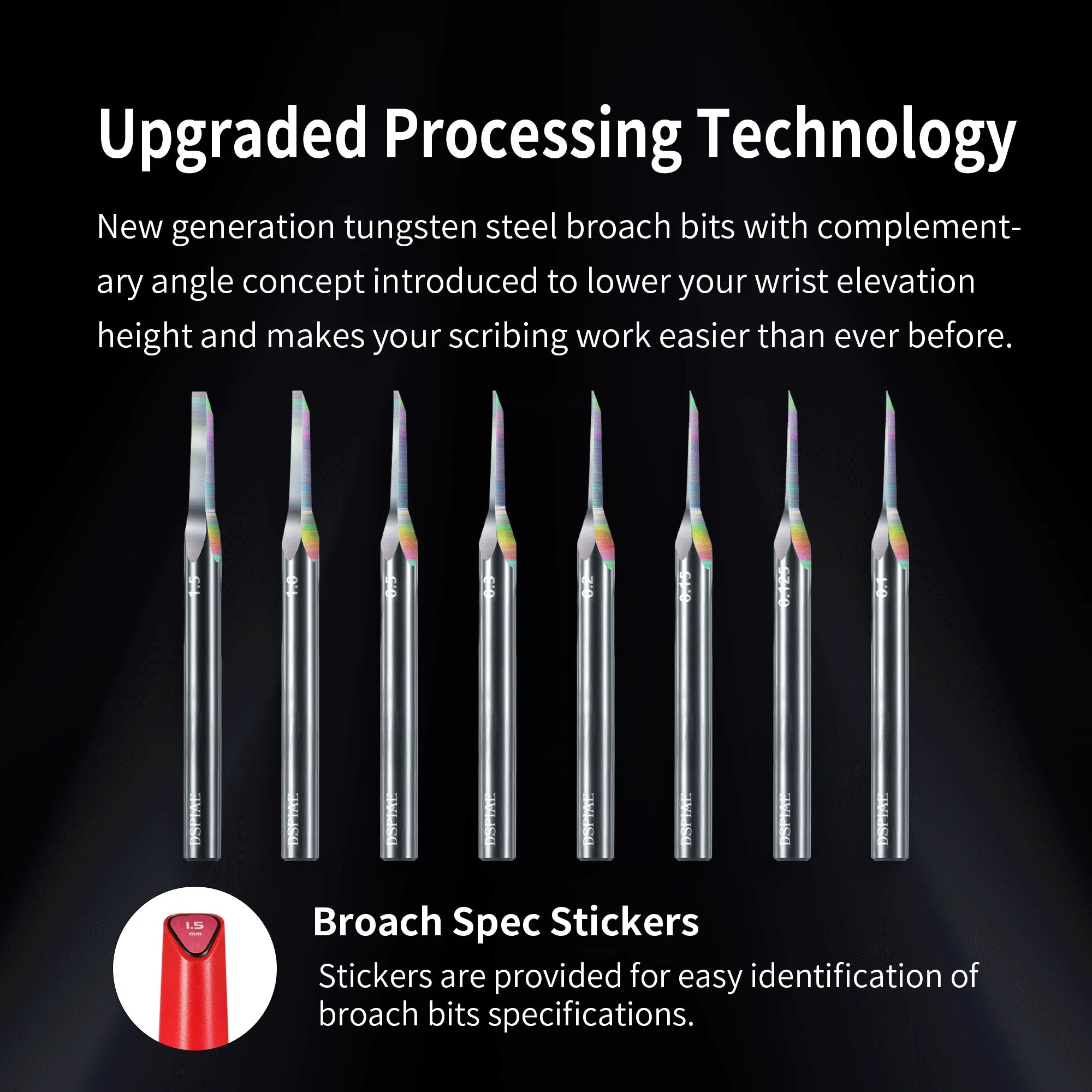 Dspiae XPB-10 Dawning Tungsten Steel Push Broach 1.0mm | 6970845560721