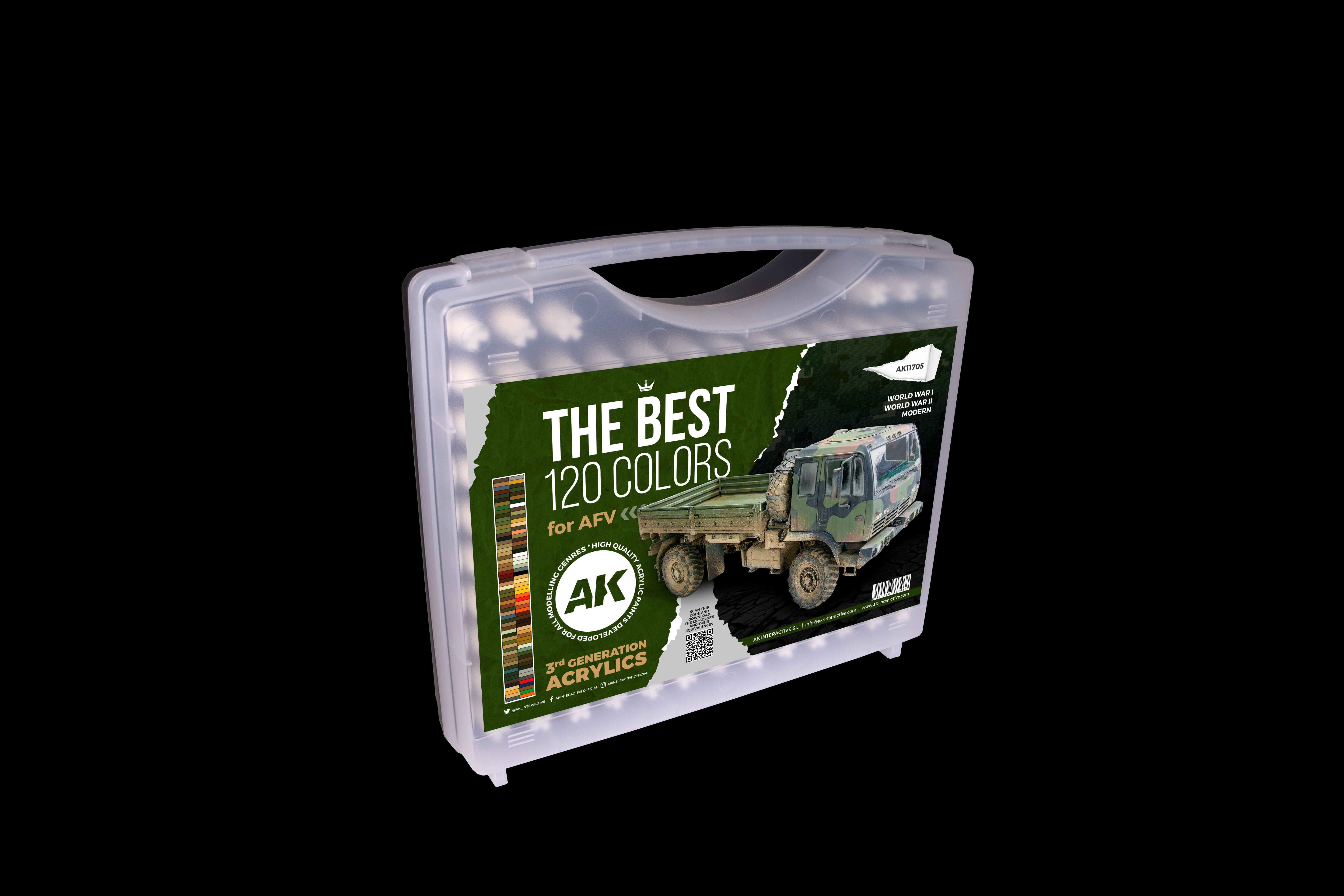 AK 3G Plastic Briefcase 120 AFV Colors | 8435568333468