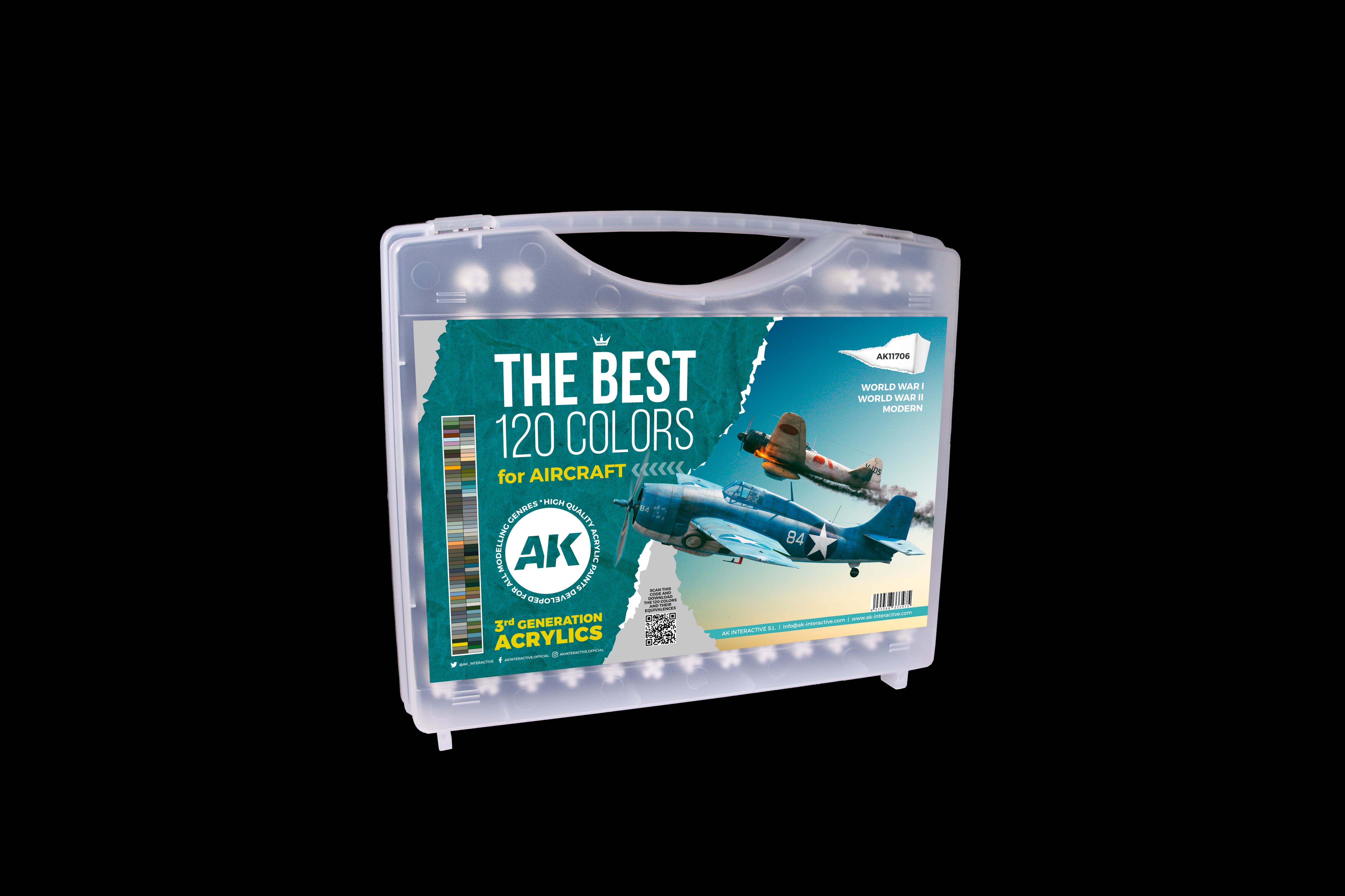 AK 3G Plastic Briefcase 120 Aircraft Colors | 8435568333475