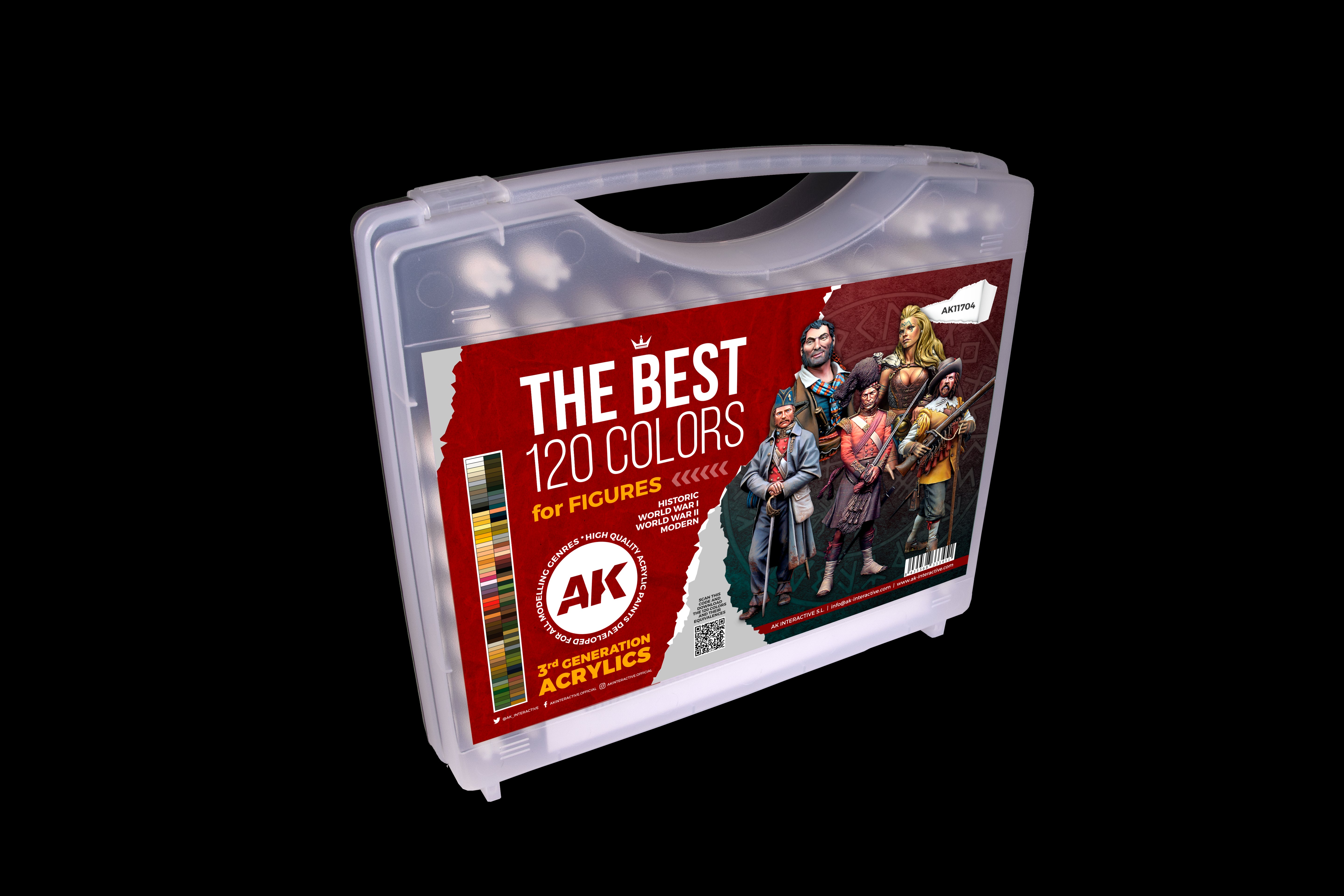 AK 3G Plastic Briefcase 120 Figure Colors | 8435568333451