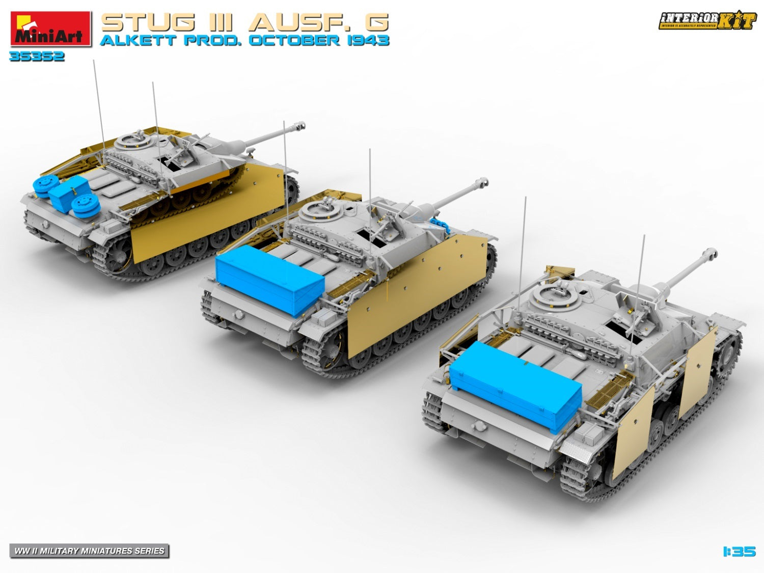 MiniArt 1/35 Stug III Ausf. G Alkett Prod. October 1943 Interior Kit