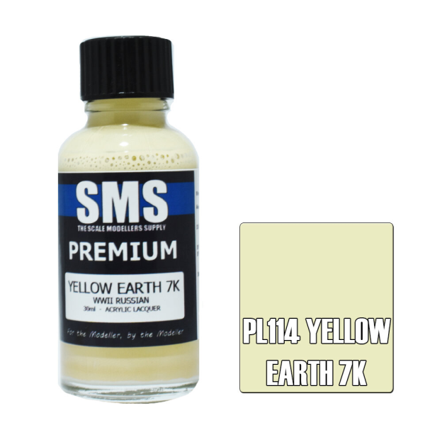 The Scale Modellers Supply (SMS) Premium YELLOW EARTH 7K 30ml | 787099994020