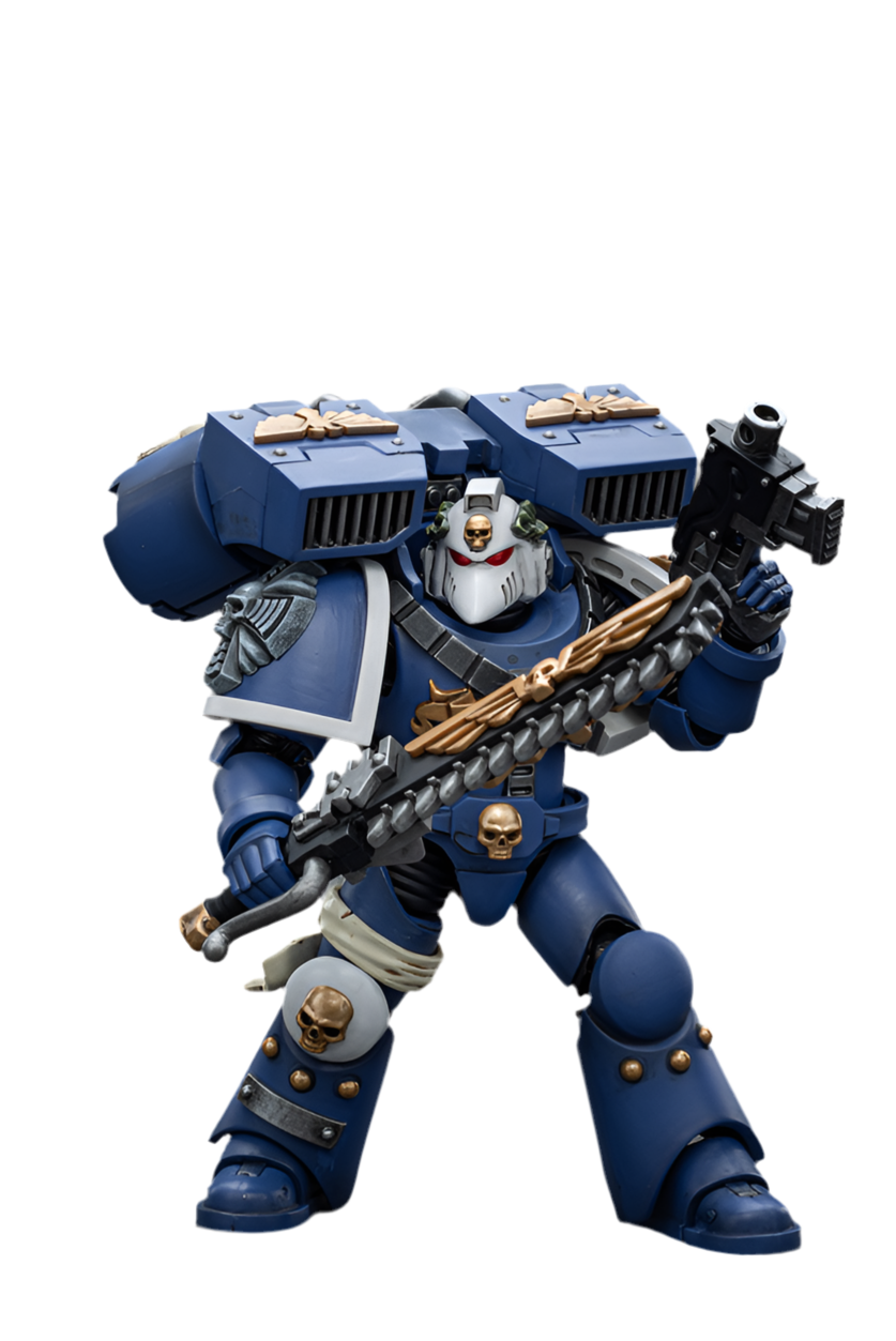 Joy Toy Ultramarines Vanguard Veteran with Chainsword and Bolt Pistol | 6973130378025