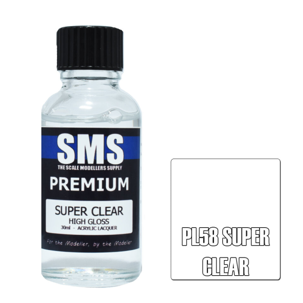 The Scale Modellers Supply (SMS) Premium SUPER CLEAR (HIGH GLOSS) 30ml | 707959821396