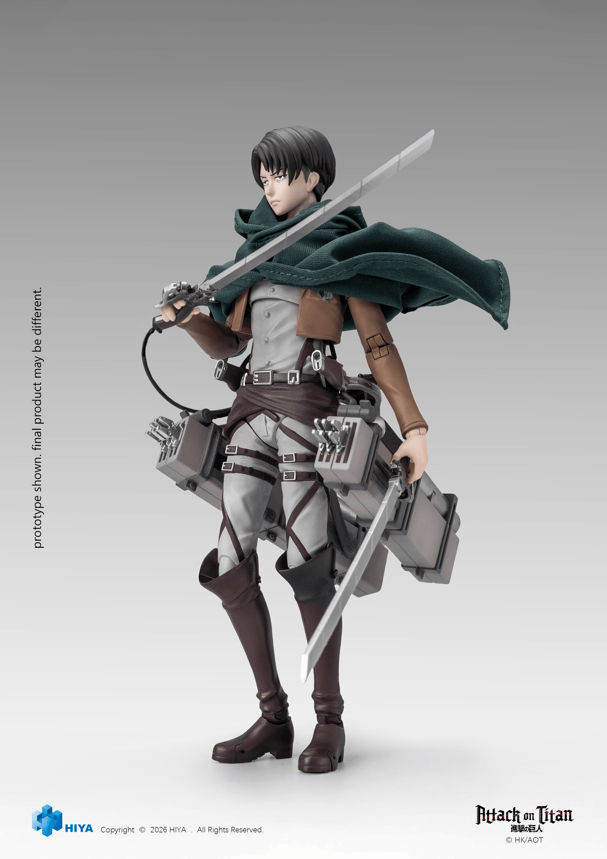 HIYA Exquisite Basic Series 1/12 5.7 Inch Attack on Titan 1-3 Levi Ackerman Action Figure