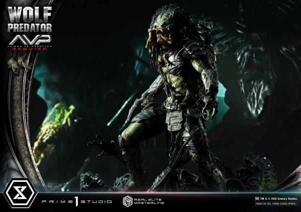 Prime 1 Studio Real Elite Masterline Aliens vs. Predator: Requiem Wolf Predator DX Bonus Version | 4582647121646
