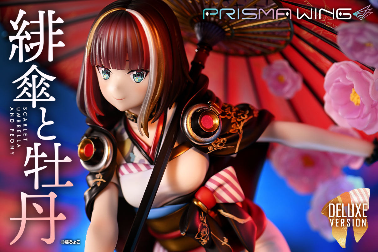 PRISMA WING fuzichoco original Illustration Scarlet Umbrella and Peony Deluxe Version 1/7 Scale Pre-Painted Figure