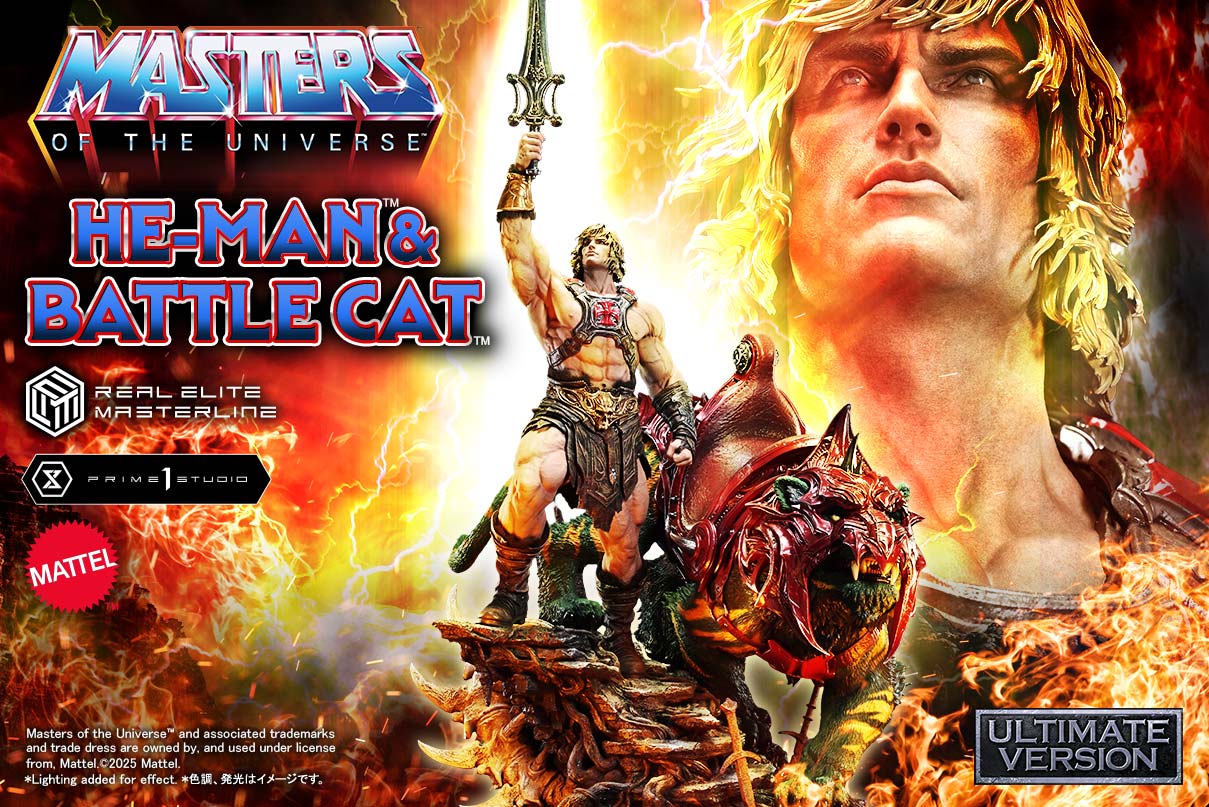 Real Elite Masterline Masters of the Universe He-Man & Battle Cat Ultimate Bonus Version