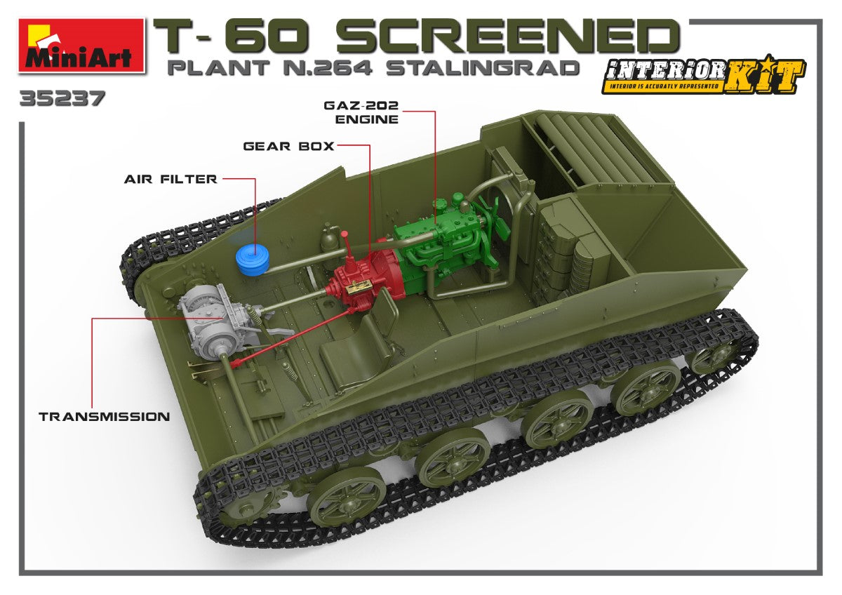 MiniArt T-60Screened(Pl. No.264,Stalingrad) Interior Kit | 4820183313102