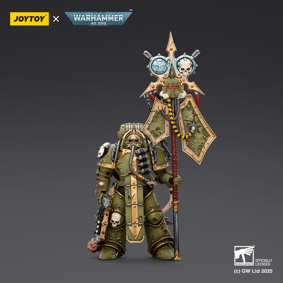 Death Guard Plague Marine Icon bearer with Boltgun and Plague knife | 6927054402915