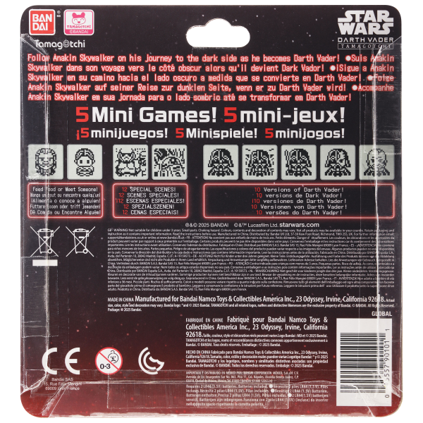 BANDAI Star Wars Darth Vader Tamagotchi with Silicone Case | 045557901011