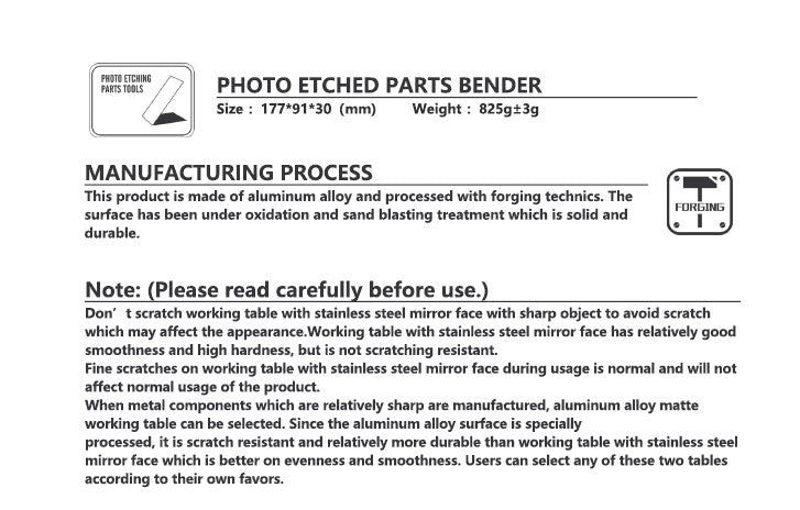 DSPIAE Photo Etched Parts Bender | 6970845560295