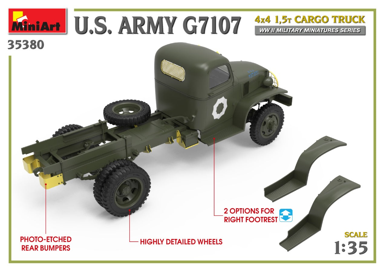 MiniArt 1/35 U.S. Army G7107 4X4 1,5t Cargo Truck | 4820183314260