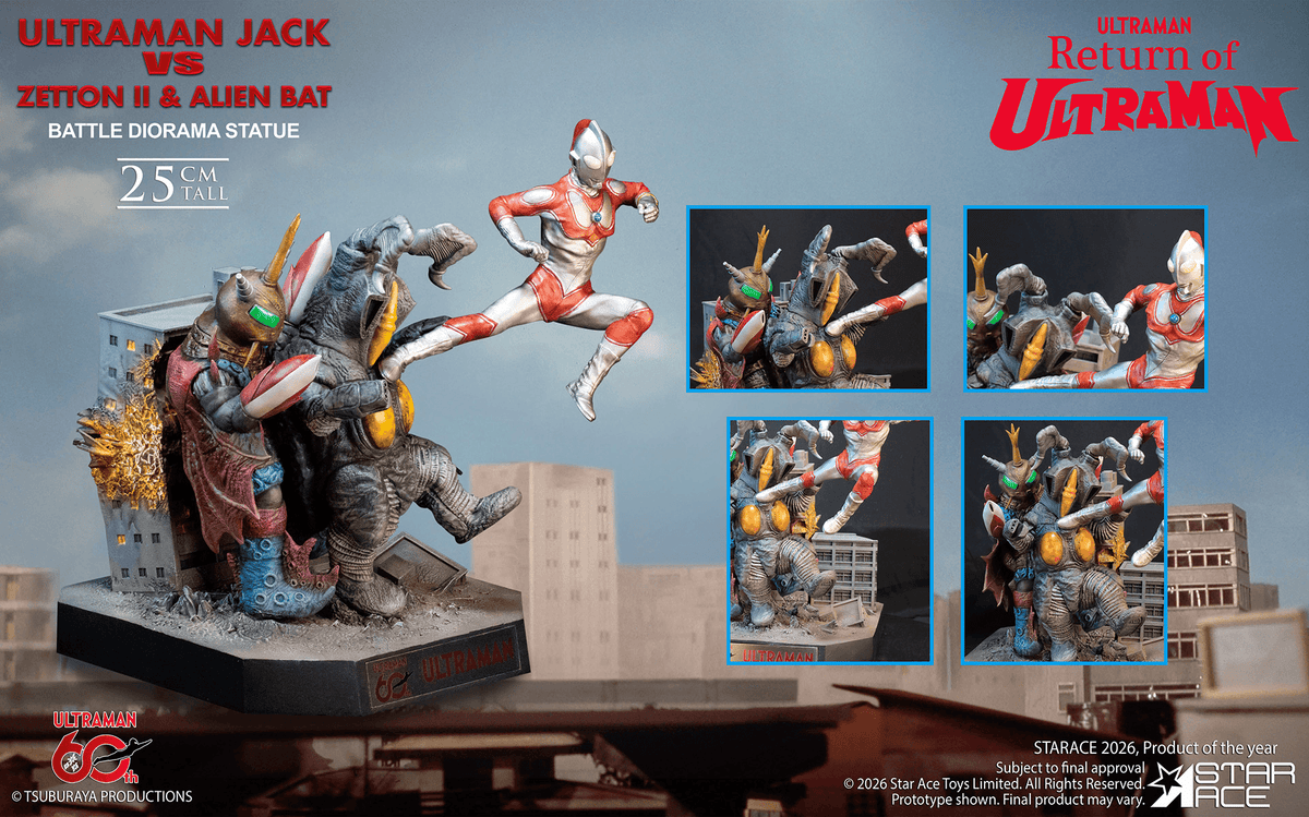 ULTRAMAN 60TH ANNIVERSARY Ultraman Jack vs Zetton II & Alien Bat Battle ...