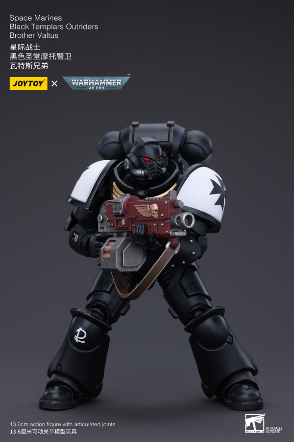 JOYTOY Space Marines Black Templars Outriders Brother Valtus | 6973130372849