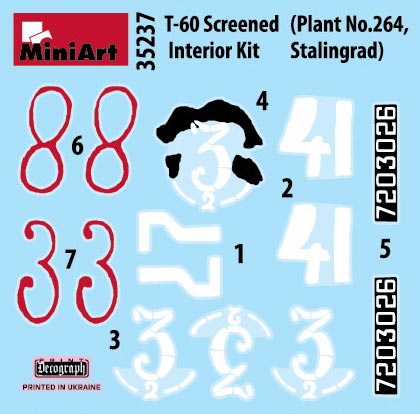 MiniArt T-60Screened(Pl. No.264,Stalingrad) Interior Kit | 4820183313102