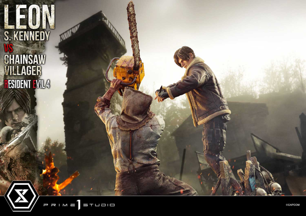Prime 1 Studio Ultimate Premium Masterline Resident Evil 4 Leon S. Kennedy versus Chainsaw Villager | 4582647120878