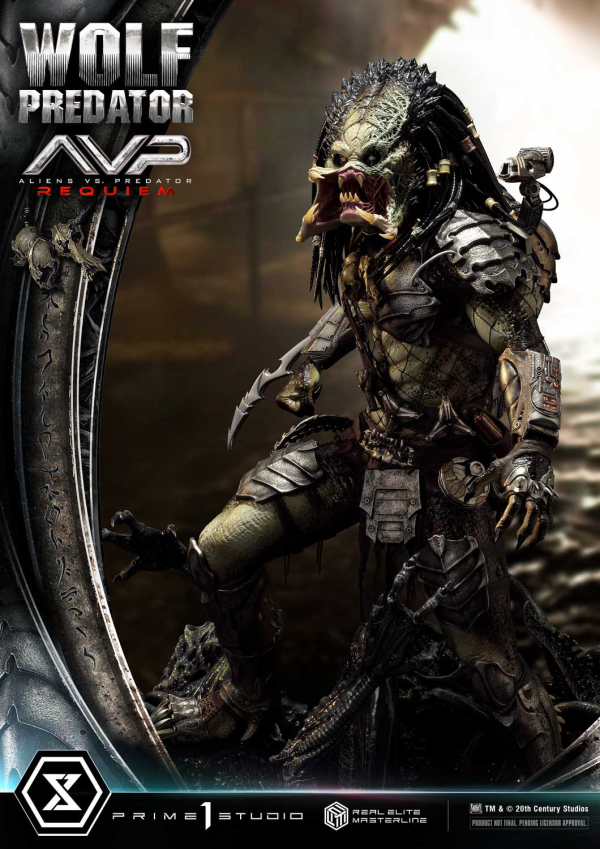 Prime 1 Studio Real Elite Masterline Aliens vs. Predator: Requiem Wolf Predator DX Bonus Version | 4582647121646