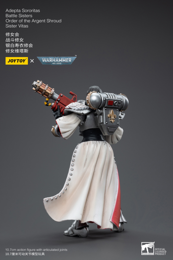Joy Toy Warhammer 40K-Adepta Sororitas Battle Sisters Order of the Argent Shroud Sister Vitas | 6973130374621