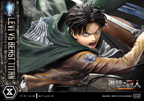 Prime 1 Studio Ultimate Premium Masterline TV animation Attack On Titan Levi versus Beast Titan | 4582647120052