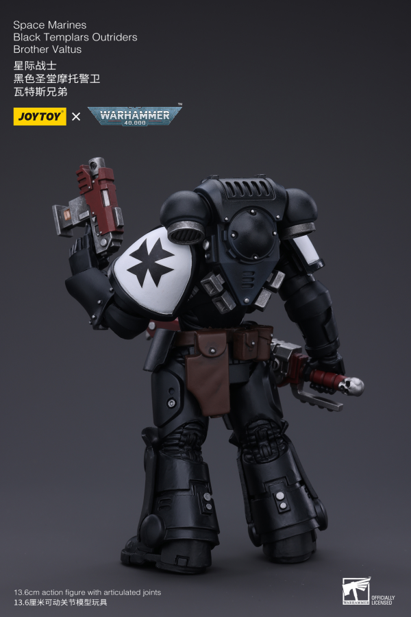 JOYTOY Space Marines Black Templars Outriders Brother Valtus | 6973130372849