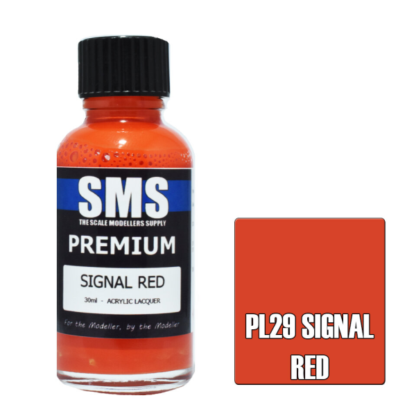 The Scale Modellers Supply (SMS) Premium SIGNAL RED 30ml | 707959821105