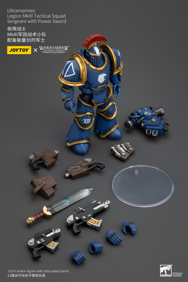 JOYTOY Ultramarines Legion MKIII Tactical Squad Sergeant with Power Sword | 6927054400102