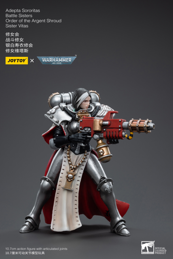 Joy Toy Warhammer 40K-Adepta Sororitas Battle Sisters Order of the Argent Shroud Sister Vitas | 6973130374621