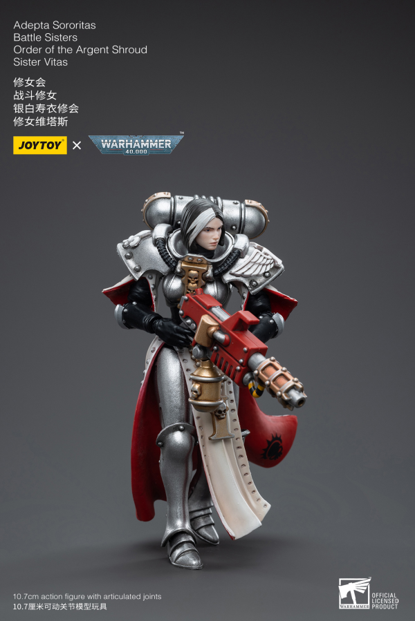 Joy Toy Warhammer 40K-Adepta Sororitas Battle Sisters Order of the Argent Shroud Sister Vitas | 6973130374621