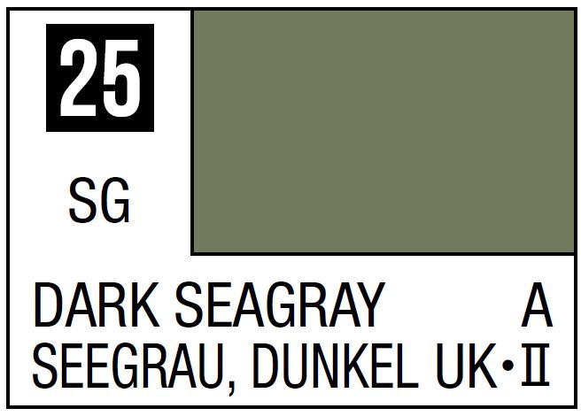 Mr Hobby Mr. Color 25 - Dark Seagray (Semi-Gloss/Aircraft) | 4973028535839