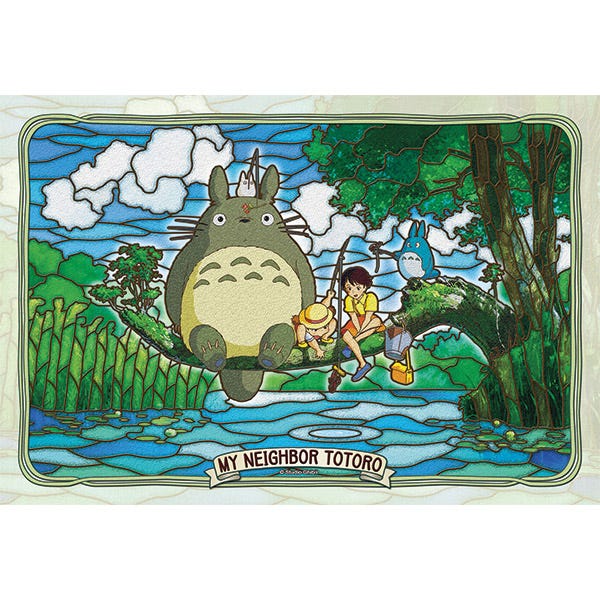 Ensky 300 Pieces - AC034 Totoro and Friends Fishing (Large) 'My Neighbor Totoro', Ensky Artcrystal Puzzle | 4970381194383