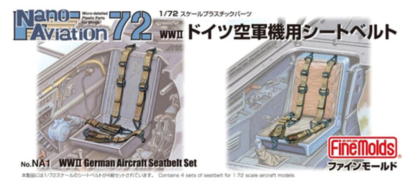 FineMolds 1/72 WWII German Aircraft Seatbelt Set | 4536318740018