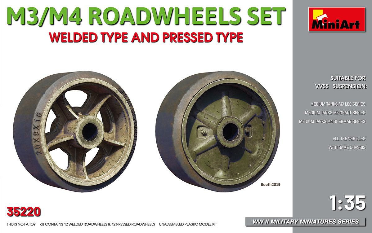MiniArt M3/M4 Road Wheels Set Welded Type and Pressed Type | 4820183312839