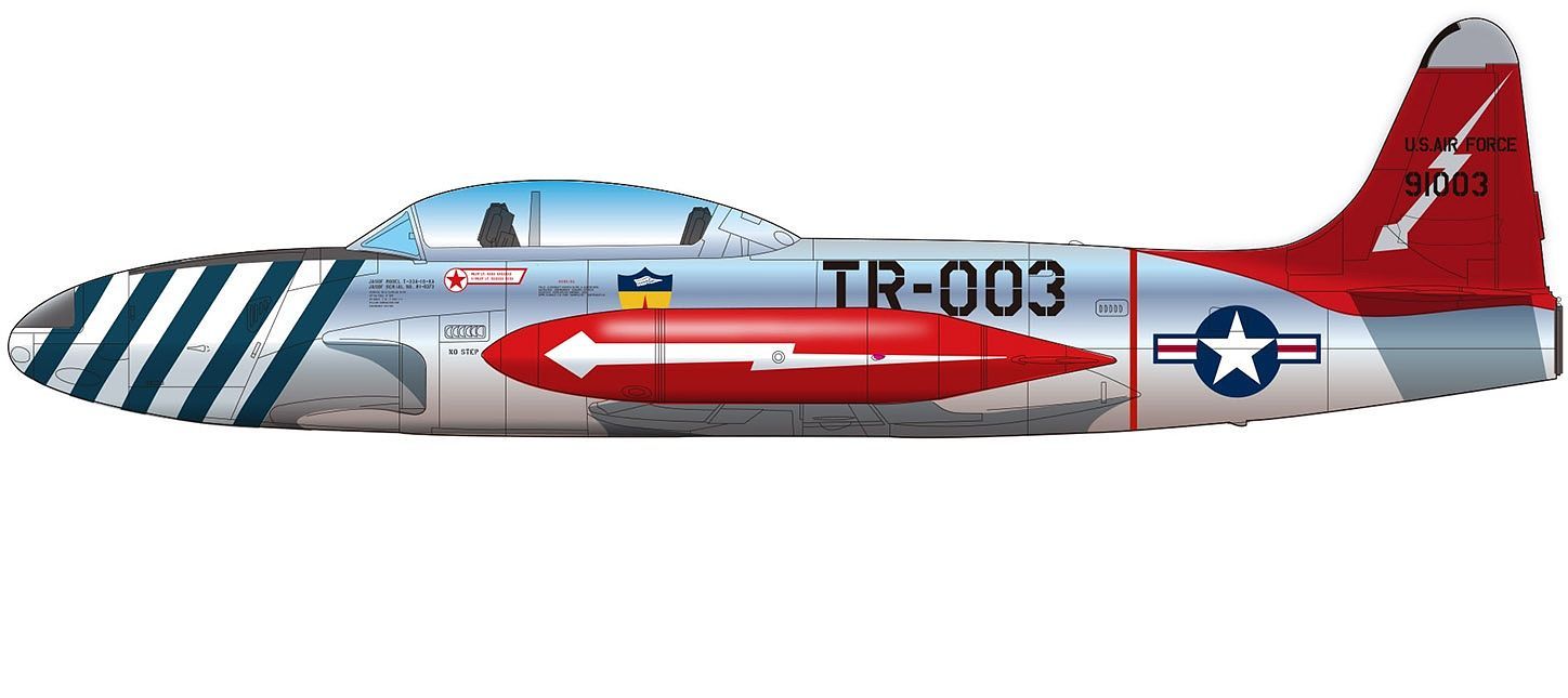 Platz 1/72 USAF Jet Trainer T-33A Shooting Star 'Skyblazers'