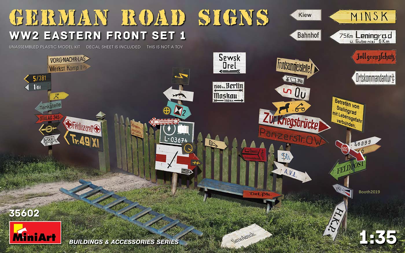 MiniArt German Road Signs WW2 (Eastern Front Set 1) | 4820183312488