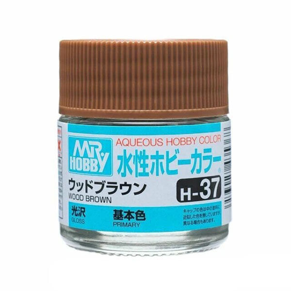 Mr Hobby AQUEOUS HOBBY COLOR - H37 GLOSS WOOD BROWN (PRIMARY) | 4973028719130
