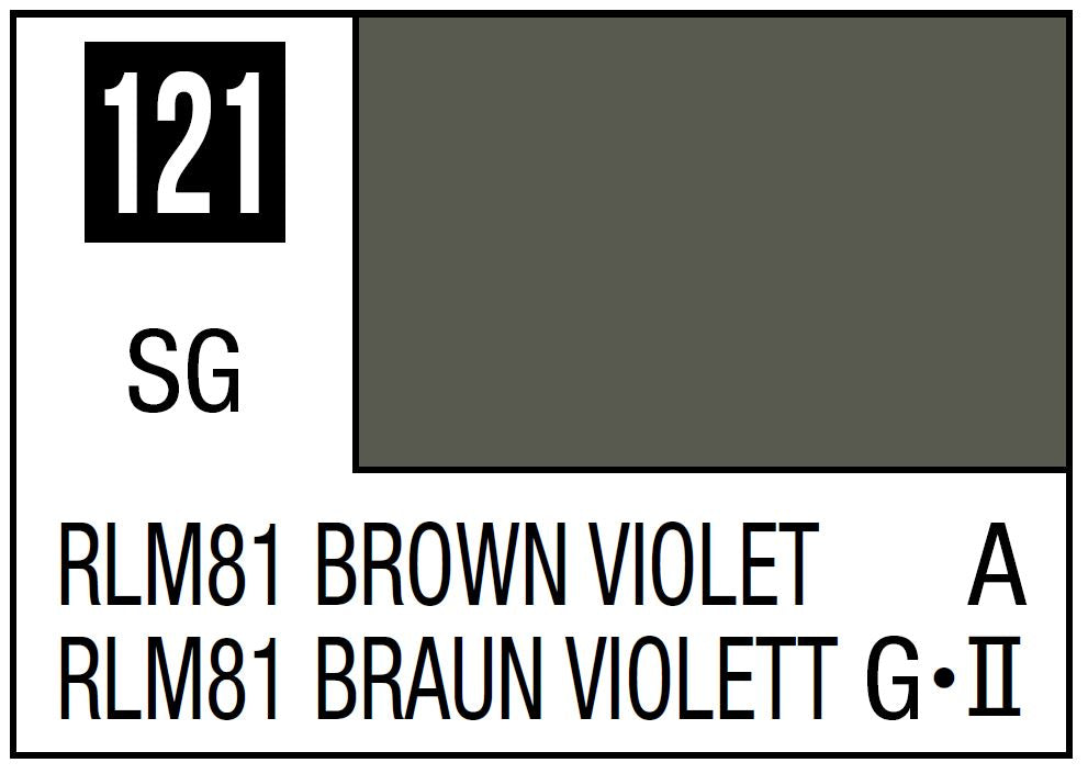 Mr Hobby Mr. Color 121 - RLM81 Brown Violet (Semi-Gloss/Aircraft) | 4973028635591