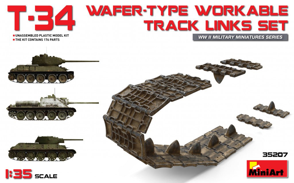MiniArt T-34 Wafer-Type Workable Track Links Set (1/35) | 4820183310590