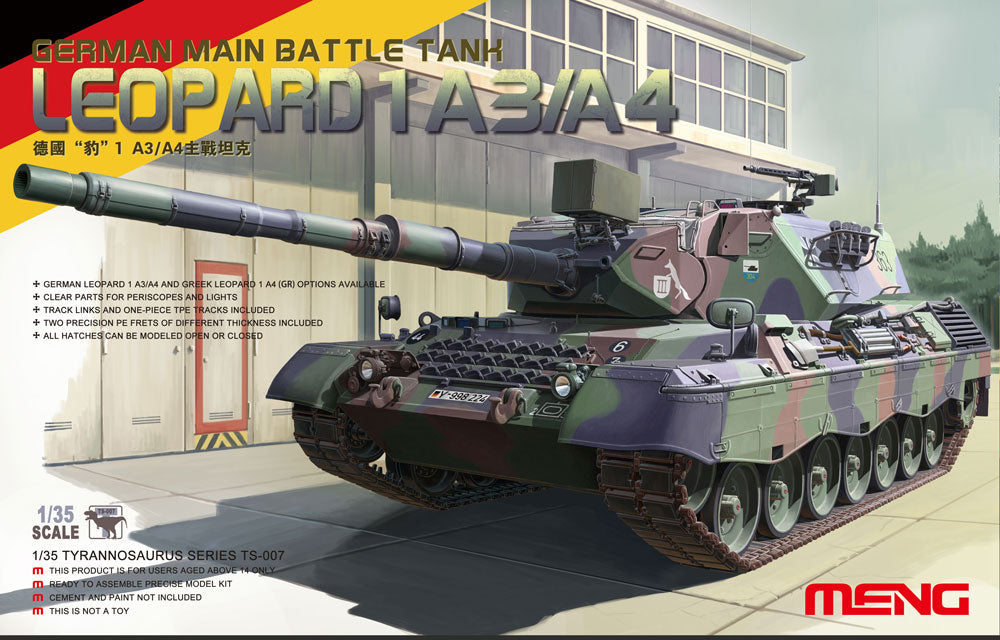 Meng 1/35 German Main Battle Tank Leopard 1 A3/A4 | 4897038550388