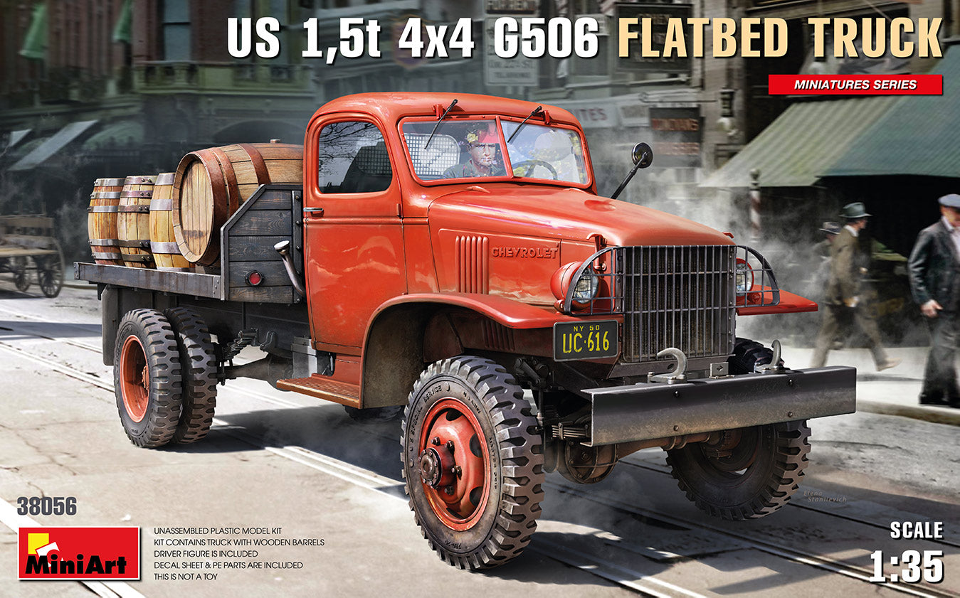 Miniart 1/35 US 1.5T 4X4 G506 Flatbed Truck | 4820183314505