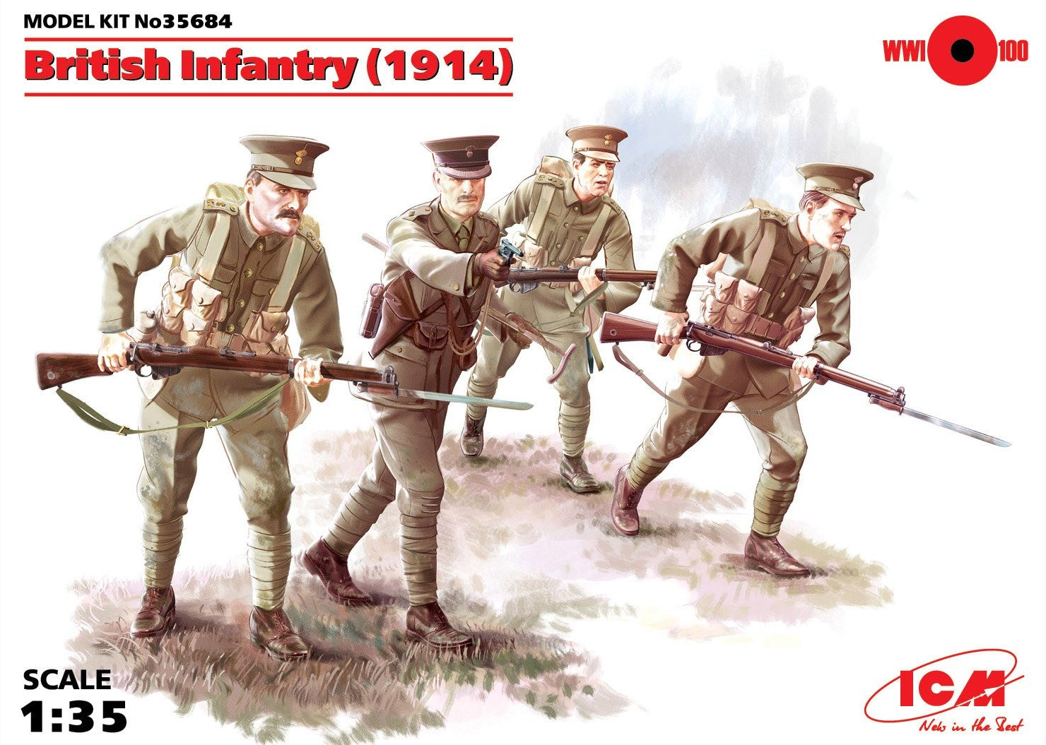ICM 1/35 British Infantry (1914) (4 figures) | 4823044403363