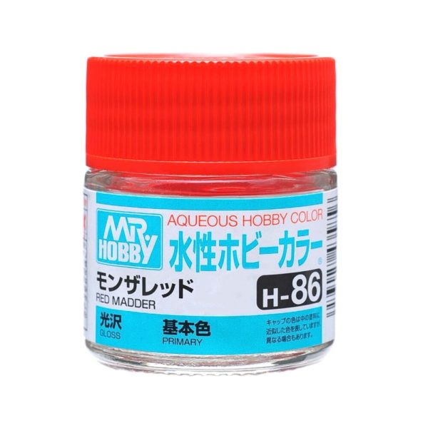 Mr Hobby AQUEOUS HOBBY COLOR - H86 GLOSS RED MADDER (PRIMARY) | 4973028739176