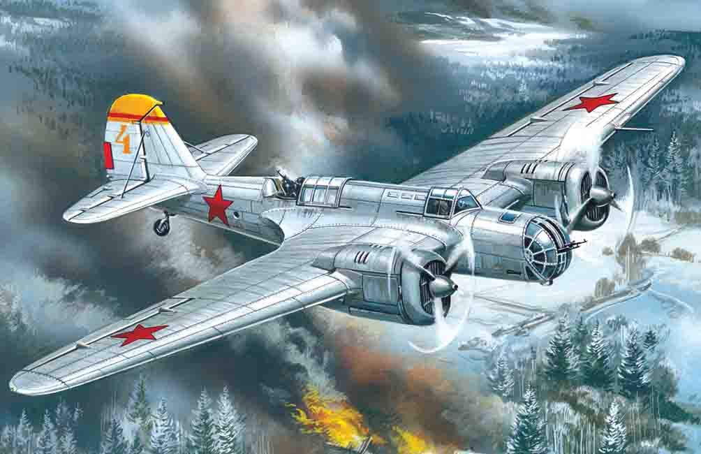 ICM 1/72 SB 2M-100A, WWII Soviet Bomber | 4823044401604
