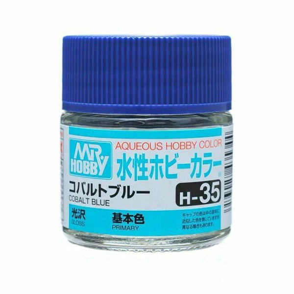 Mr Hobby AQUEOUS HOBBY COLOR - H35 GLOSS COBALT BLUE (PRIMARY) | 4973028719116