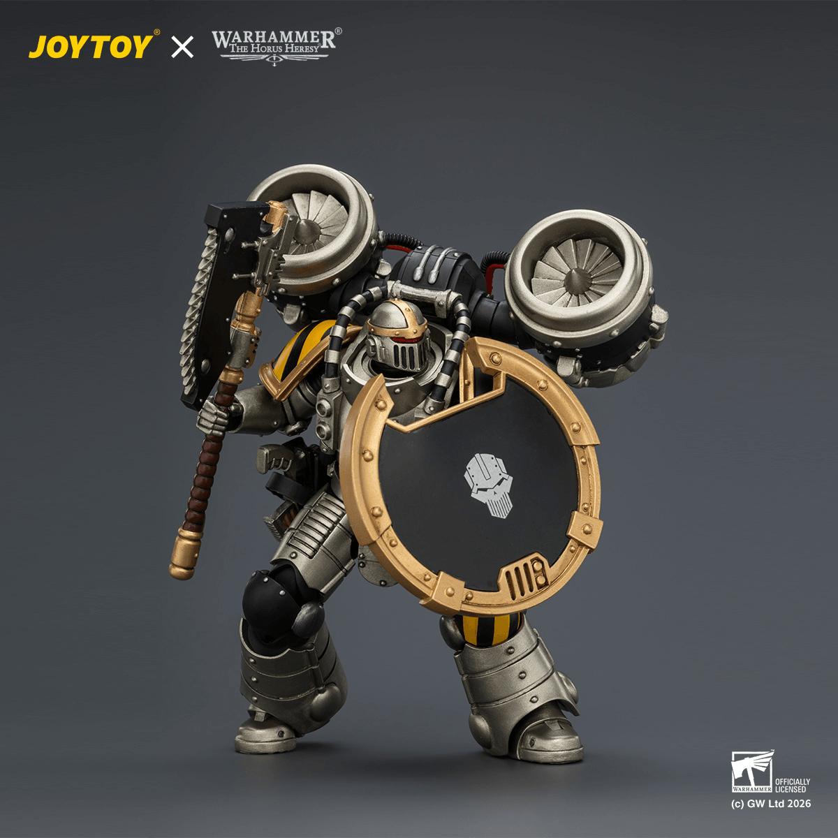 Iron Warriors MkII Assault Legionary1 with Bolt pistol, Chain axe & Combat shield | 6927054404490