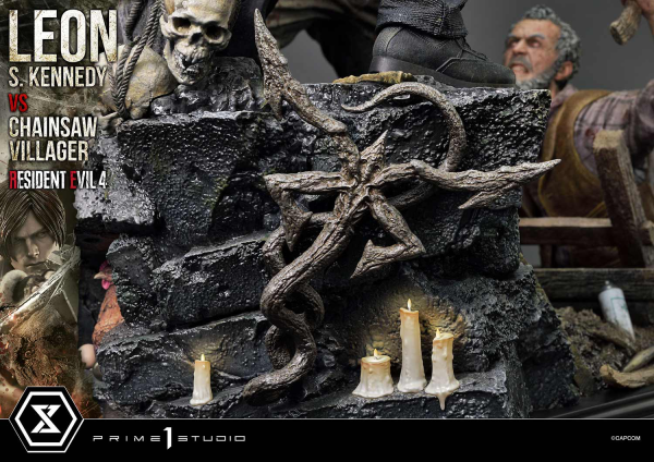Prime 1 Studio Ultimate Premium Masterline Resident Evil 4 Leon S. Kennedy versus Chainsaw Villager | 4582647120878