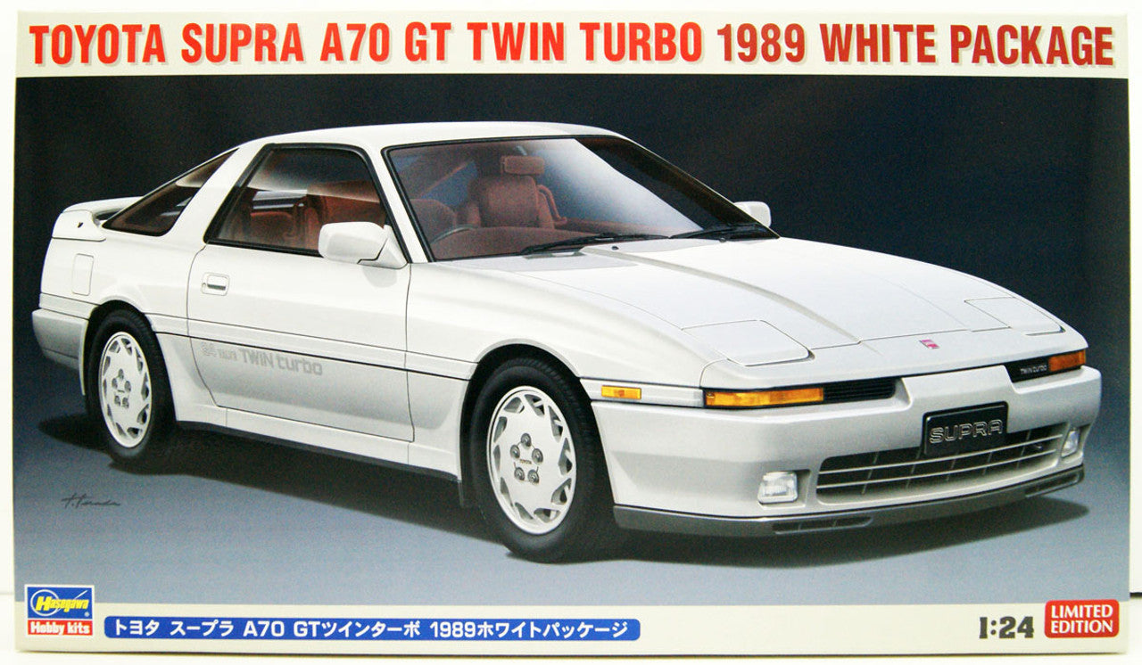 Hasegawa 1/24 TOYOTA SUPRA A70 GT TWIN TURBO 1989 WHITE PACKAGE