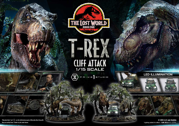 Prime 1 Studio Legacy Museum Collection The Lost World: Jurassic Park (Film) T-Rex Cliff Attack 1/15 scale Bonus Version | 4582647121011